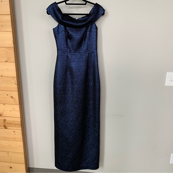 Rickie Freeman for Teri Jon Navy Blue Maxi Dress - Picture 1 of 9